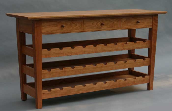 Hall table deals with wine rack